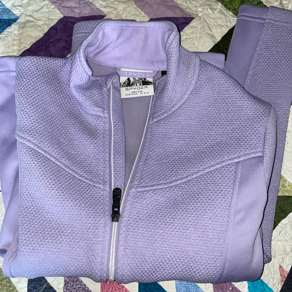 Brand new womens purple spider full zip fleece jacket
